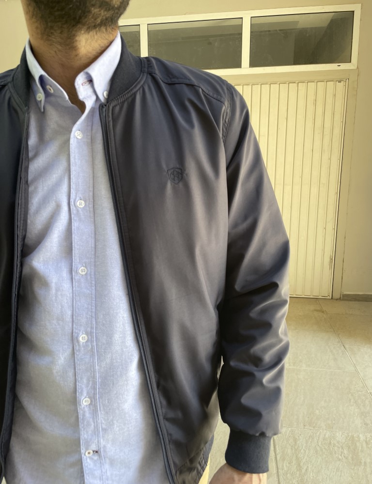 Ανδρικό μπλε μπουφάν Bomber BC24913B φωτογραφία